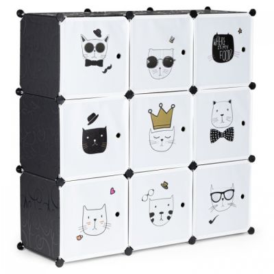 Raft modular cu 9 compartimente pentru camera copilului ecotoys 09d edeedipjjcbs0009-09d