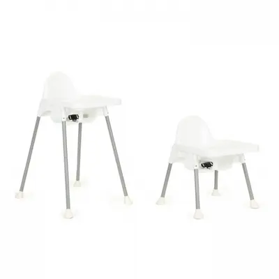Scaun de masa 2 in 1 pentru copii ecotoys ha-007 - alb edeediha-007white