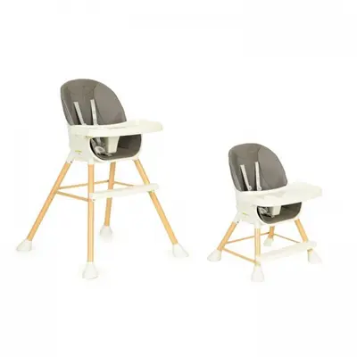 Scaun de masa 2 in 1 pentru copii ecotoys ha-018 - gri edeediha-018gray