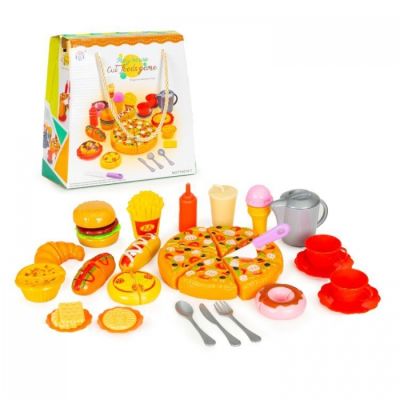 Set fast food pentru copii, 42 elemente, ecotoys hc429510 edeedihc429510