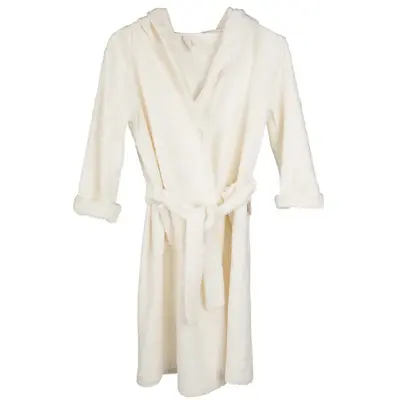 Halat de baie frotir din bambus pentru copii 8-10 ani daisy white tnatm-bad04-544