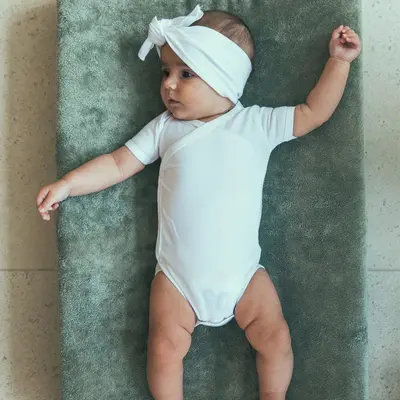 Husa textila bambus pentru salteluta schimbat scutece 76x51 cm riviera blue tnatm-was15-547