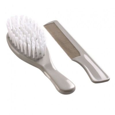 Set perie si pieptan pentru bebelusi Thermobaby-Gri DNBTHE141095