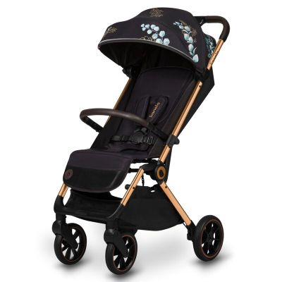 Carucior sport, Lionelo, Cloe, Golden Moments, Editie limitata, Cu accesorii, Cadru din aluminiu, Pana la 22 kg, Usor, Pliere compacta pentru avion, cu o singura mana, Ideal pentru toate tipurile de suprafete, 6 luni+, Negru BYNLO-CLOE_GOLDEN_MOMENTS