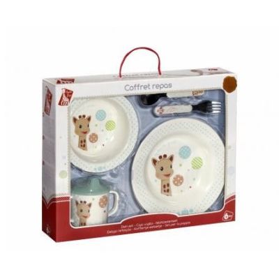 Set pentru masa melamina Girafa Sophie baloane cutie cadou DNB470007