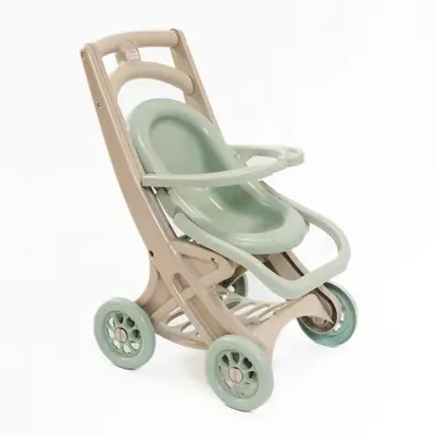 Carucior pentru papusa MyKids 0122/01eco Beige-Turquoise 00086916