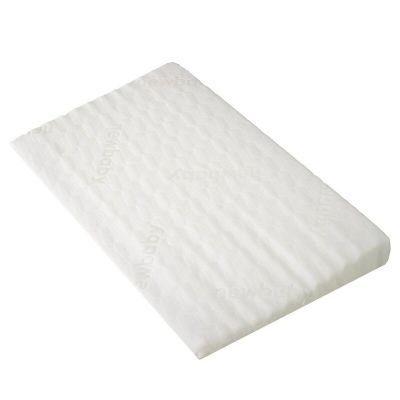 Perna oblica, New Baby, Basic, Asigura o pozitie corecta, Antialergica, Din spuma, Cu husa detasabila, 59x37 cm, 0 luni+, White BYN54747