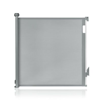 Poarta de siguranta, Lionelo, Thea, Textila, Ofera vizibilitate, Retractabila, Mecanism dublu de blocare, Montaj universal, 80x140 cm, Conform cu standardul european de securitate EN1930, Gri BYNLO-THEA_GREY_CONRETE