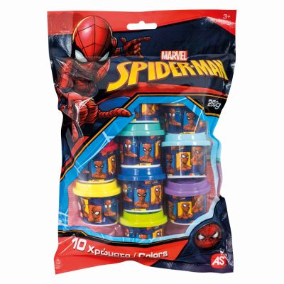 SET 10 BORCANASE DE PLASTILINA SPIDERMAN IN PUNGA DE PLASTIC VIV1045-03599