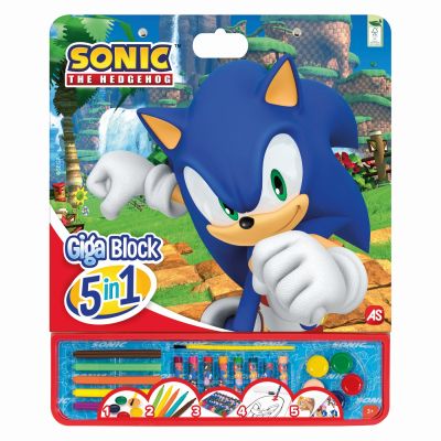 SONIC THE HEDGEHOG SET PENTRU DESEN GIGA BLOCK 5 IN 1 VIV1023-62748