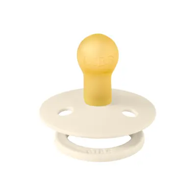 Bibs - suzeta studio colour flower latex, tetina rotunda, 0 luni +-ivory bbb10018216c