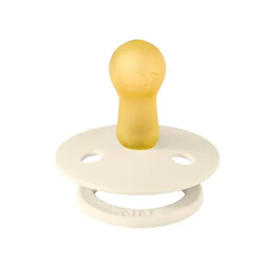 Bibs - suzeta studio colour flower latex, tetina rotunda, 6 luni +-ivory bbb20018216c