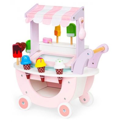 Carucior din lemn tip magazin de inghetata ecotoys tl89015 edeeditl89015