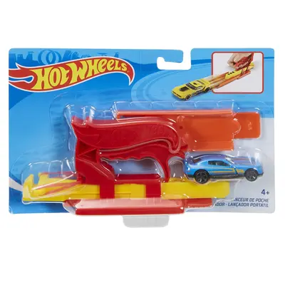 HOT WHEELS SET LANSATOR PORTABIL ROSU SI MASINUTA VIVMTFTH84_FVM09