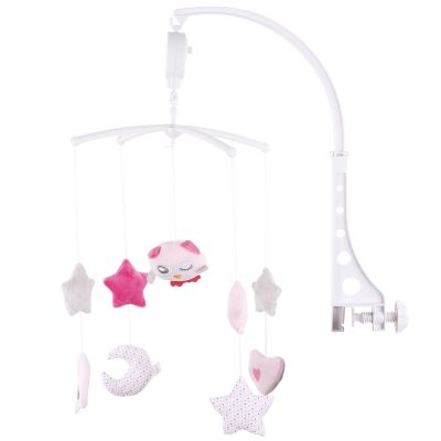Carusel muzical pentru patut chipolino pink chicken hubmils02111pc