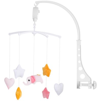Carusel muzical pentru patut chipolino pink elephant hubmils02301pe