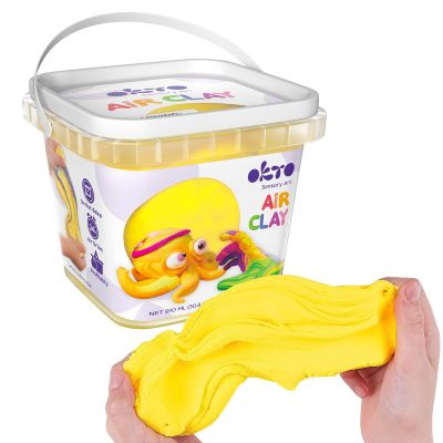 Air Clay pentru modelaj, 200g, Okto - Galben KRTOK20010