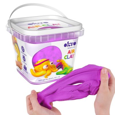 Air Clay pentru modelaj, 200g, Okto - Mov KRTOK20013