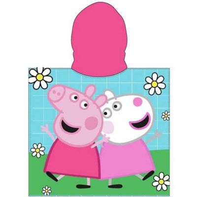 Poncho cu gluga Peppa Pig Bike Ride 55x110 cm EPLUSM EPMPP52461236 BBJEPMPP52461236_Initiala