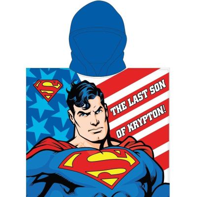 Poncho cu gluga Superman 55x110 cm EPLUSM EPMSUP5246275 BBJEPMSUP5246275_Albastru