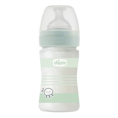 Biberon sticla Chicco WellBeing, tetina s., flux normal, 150ml, unisex, 0luni+ CHC2871130-7