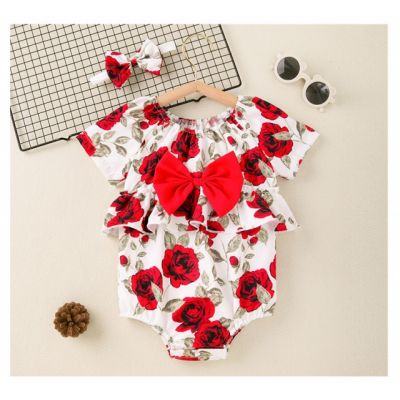 Body cu volanase pentru fetite - Roses MDGBA153