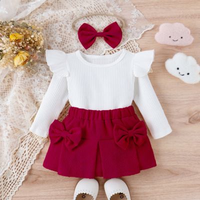 Costumas cu bluzita si fustita visinie din reiat MBNew217