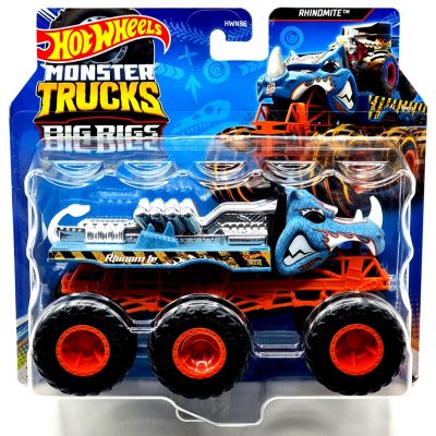 HOT WHEELS MONSTER TRUCK BIG RIGS MASINUTA METALICA CU 6 ROTI RHINOMITE SCARA 1:64 VIVMTHWN86_HWN91