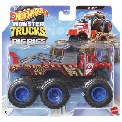 HOT WHEELS MONSTER TRUCK BIG RIGS MASINUTA METALICA CU 6 ROTI THE 909 SCARA 1:64 VIVMTHWN86_HWN90