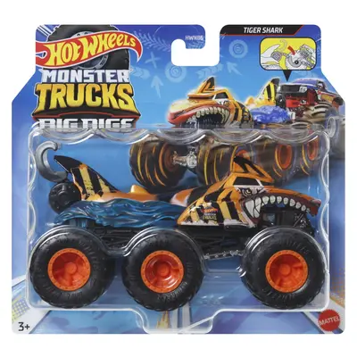 HOT WHEELS MONSTER TRUCK BIG RIGS MASINUTA METALICA CU 6 ROTI TIGER SHARK SCARA 1:64 VIVMTHWN86_HWN88
