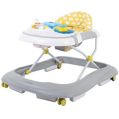 Premergator, FreeON, Little Driver, Pliabil, Cu sunete si lumini, Inaltime reglabila in 3 pozitii, 6 luni+, Gri/Galben BYN38244