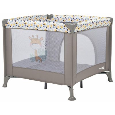 Tarc de joaca, FreeON, Patrat, Pliabil, Intrare cu fermoar, Laterale din plasa, 93x93x87 cm, Pana la 15 kg, 6 luni+, Gri BYN80883