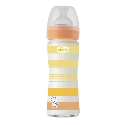 Biberon sticla Chicco WellBeing, tetina s., flux mediu, 240ml, unisex, 0luni+ CHC2872131-7