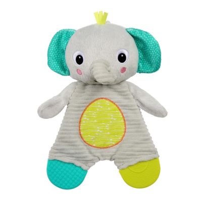 Bright starts - jucarie de dentitie din plus pentru bebelusi elefant bbb12347