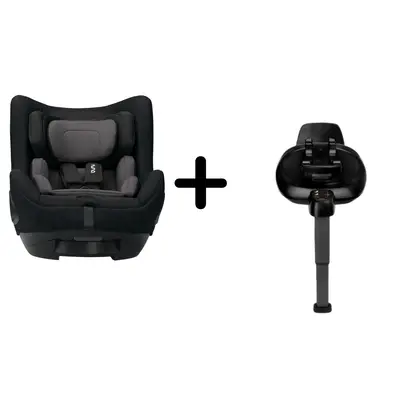 Nuna - set scaun auto rotativ i-size todl next caviar, 40-105 cm + baza isofix base next i-size pentru todl next bbbcs14910cvrglset