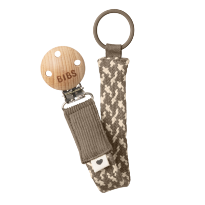 Bibs - lantisor clip pentru suzeta, dark oak/vanilla bbb9401106