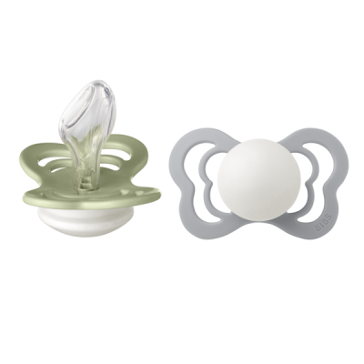 Bibs - set 2 suzete fosforencente couture glow  silicon, tetina anatomica, 6 luni + bbbsetcoutureglow2