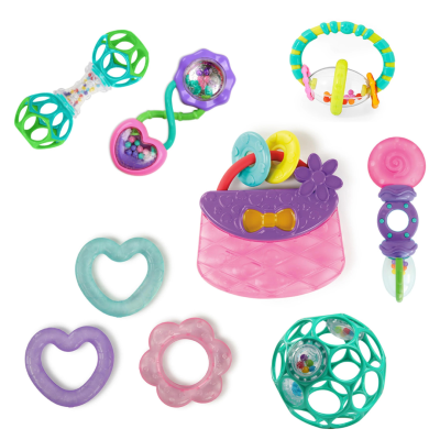 bright starts - set cadou 9 buc jucarii zornaitoare si dentitie “everything nice” bbb13081