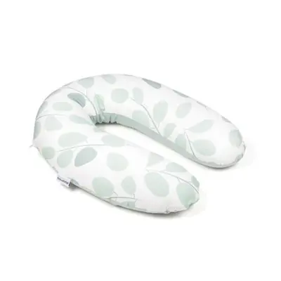 doomoo - perna mare pentru gravide si bebelusi 3 in 1, bumbac organic buddy leaves aqua green bbbb31