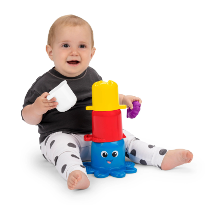 Baby einstein - set de pahare senzoriale pentru stivuire si scurgere, "ocean explorers opuss" bbb13145
