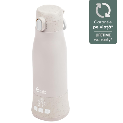 Babymoov - moov & feed incalzitor de biberoane portabil si reincarcabil, mineral beige bbba002103