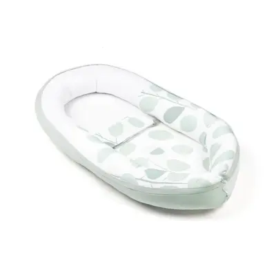 Doomoo - baby nest din bumbac organic cocoon leaves aqua green bbbco08