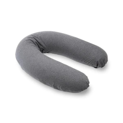 Doomoo - perna mare pentru gravide si bebelusi 3 in 1, bumbac organic buddy chine anthracite bbbb12