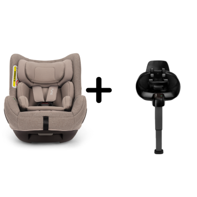 Nuna - set scaun auto rotativ i-size todl next cedar, 40-105 cm + baza isofix base next i-size pentru todl next, testat adac bbbcs14910cdrglset