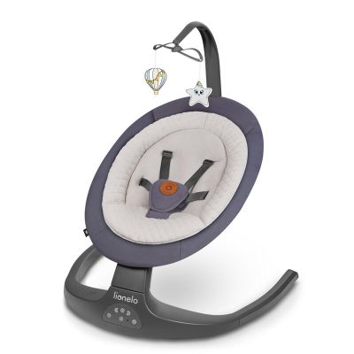 Balansoar si sezlong, Lionelo, Ralf, 2 in 1, Electric, Cu telecomanda si cablu USB, Cu miscare laterala de balansare si 5 niveluri diferite de viteza, Cu 12 melodii, Gri Grafit, Resigilat BYNLO-RALF_GREY_GRAPHITE_RESIGILAT