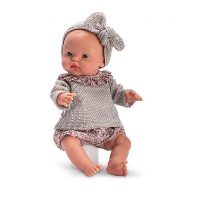 Bebelus alex cu puloveras gri 36cm as0527580