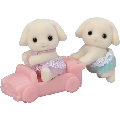 Figurine sylvanian families-gemenii iepurasi flora sf5737