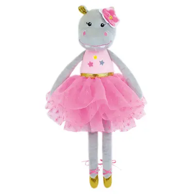 Jucarie plus muzicala jemini 40cm balerina hipopotam je024453