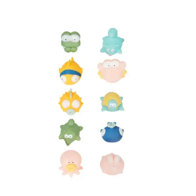 Badabulle - jucarii de baie rigolo splash 10 bucati + saculet bbbb017024