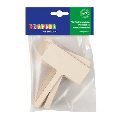 Set 10 etichete tip placuta din lemn, gradinita, scoala - okepb2471736